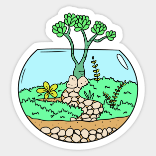 Terrarium 3 color version Sticker